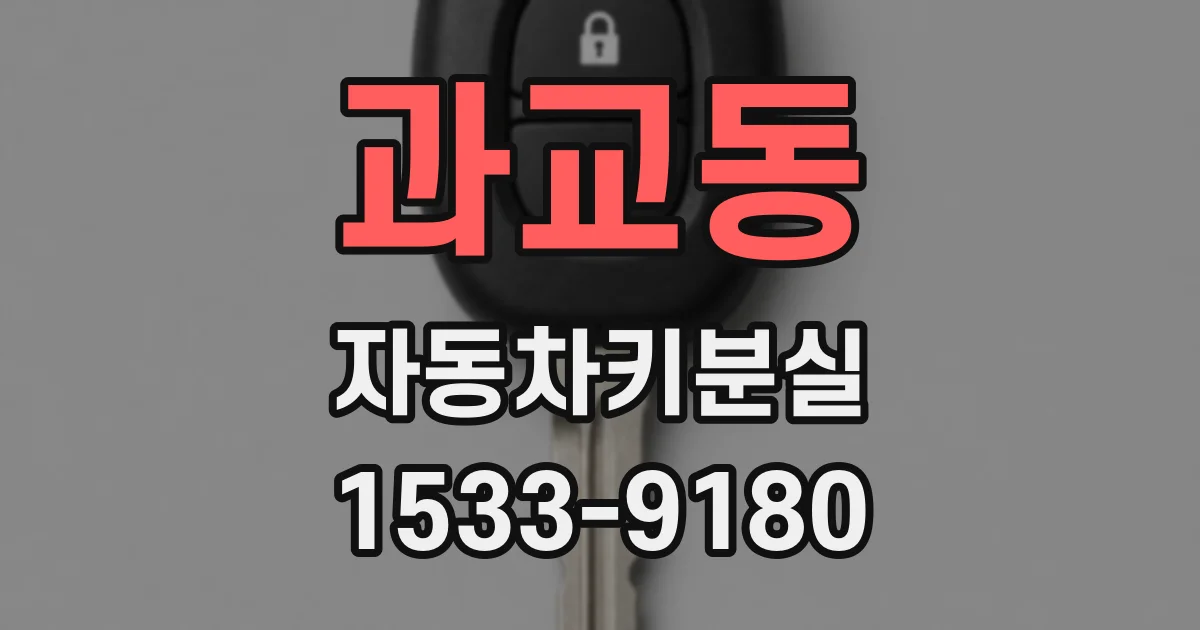 과교동 자동차키분실