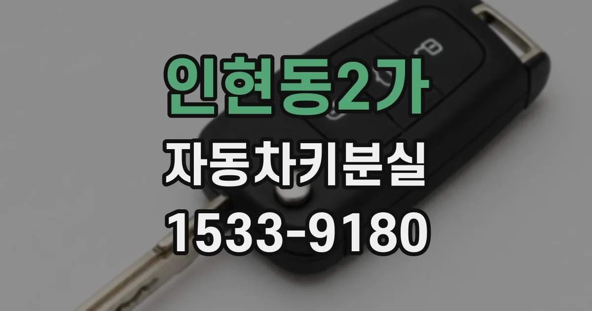 인현동2가 자동차키분실