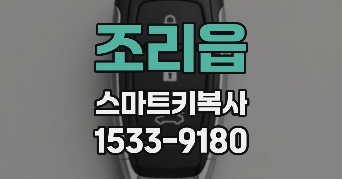 조리읍 스마트키복사