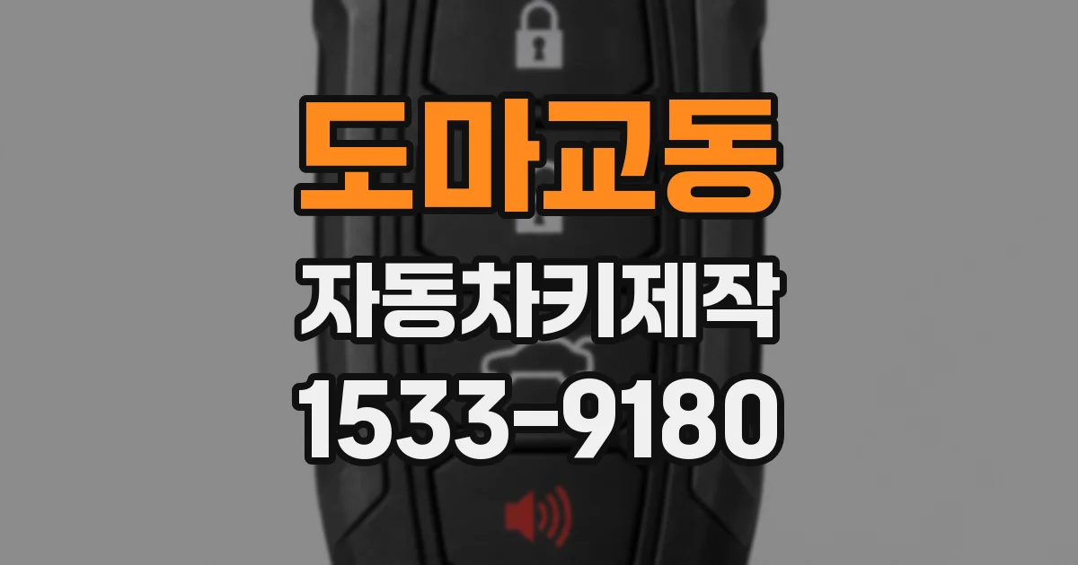 도마교동 자동차키제작