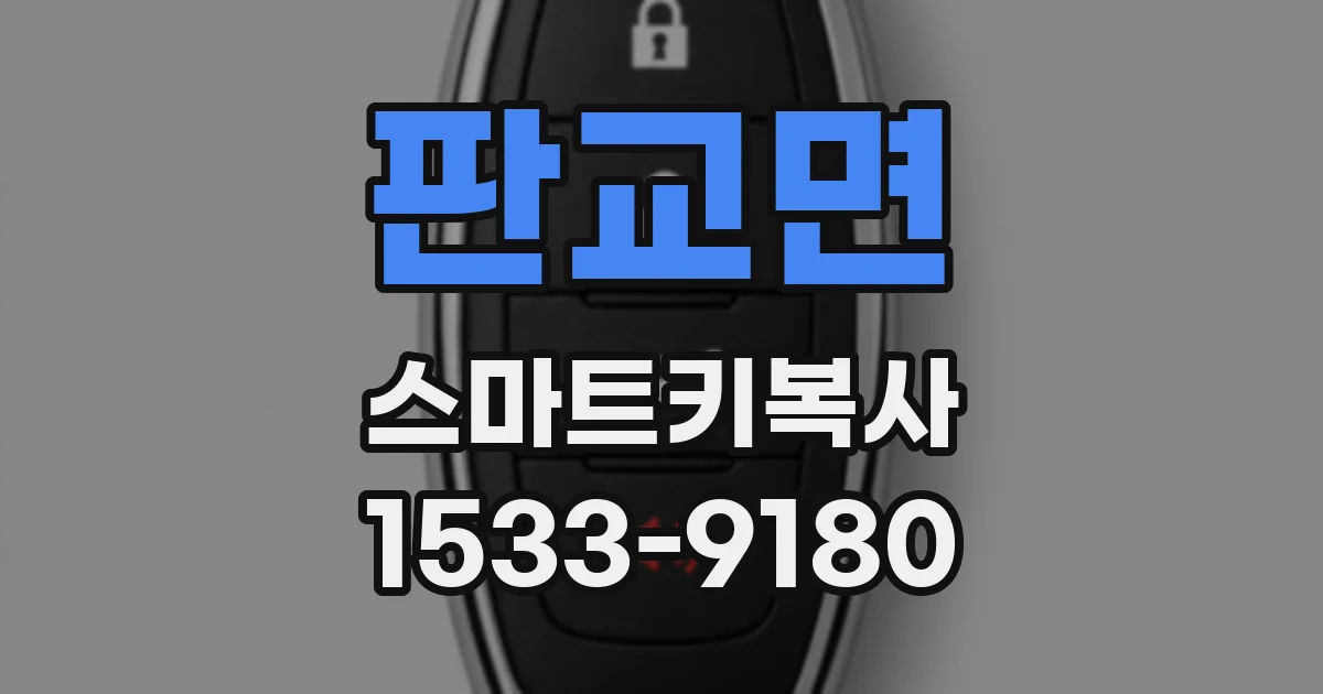 판교면 스마트키복사