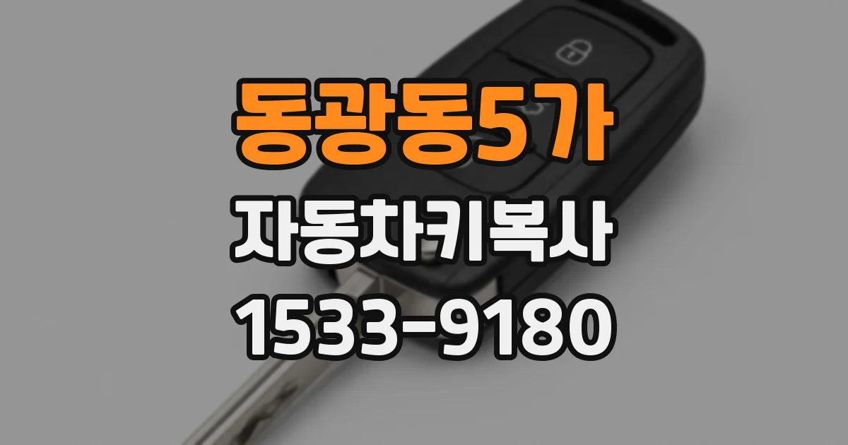 동광동5가 자동차키복사