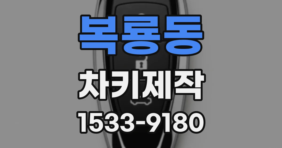 복룡동 차키제작