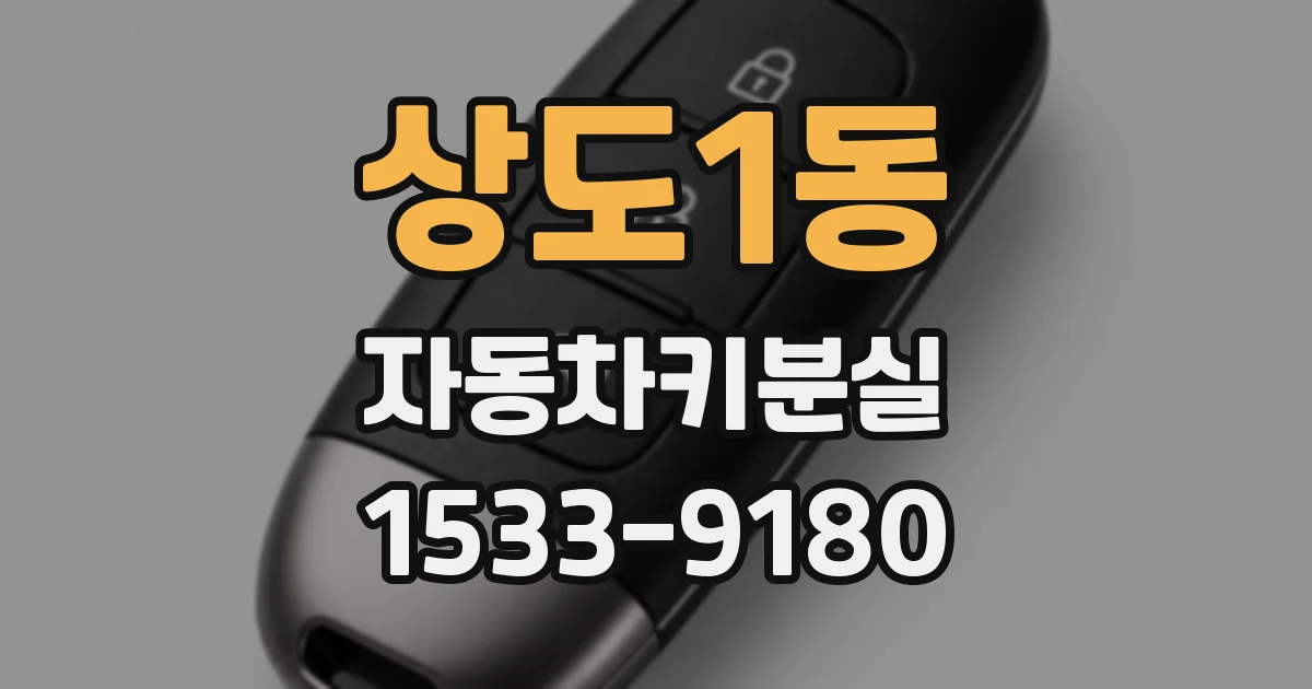 상도1동 자동차키분실