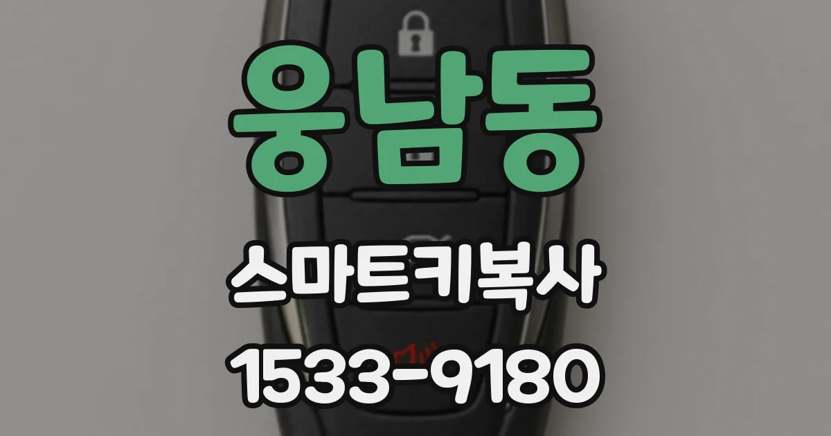 웅남동 스마트키복사