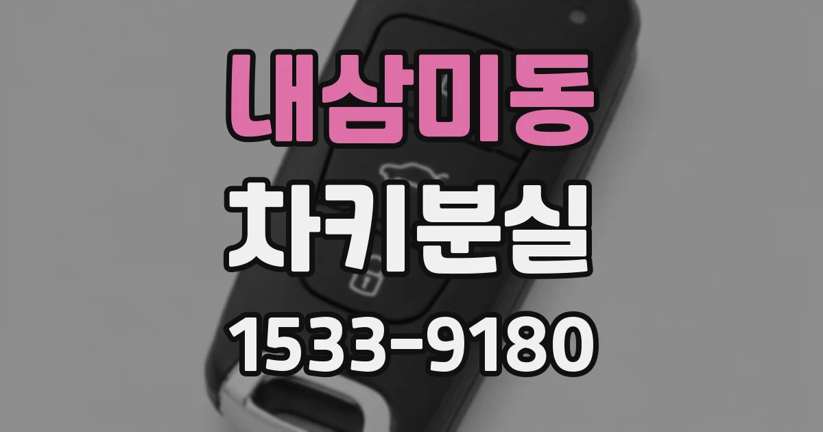 내삼미동 차키분실