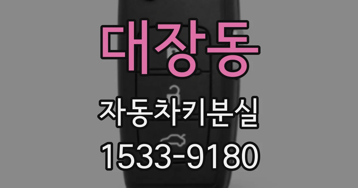 대장동 자동차키분실