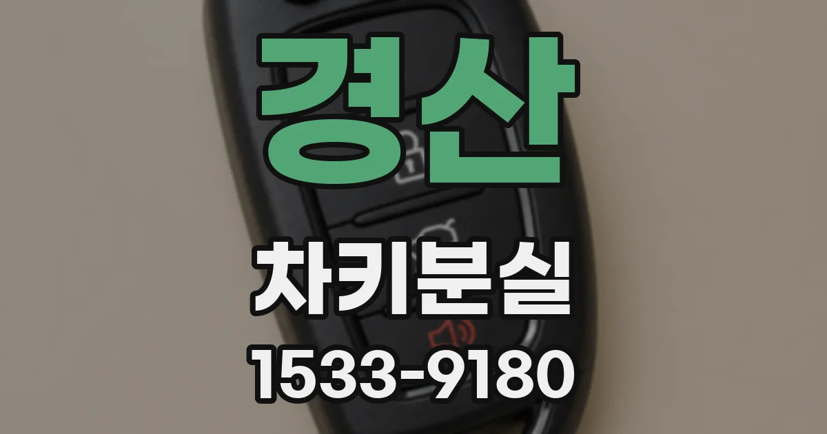 경산 차키분실