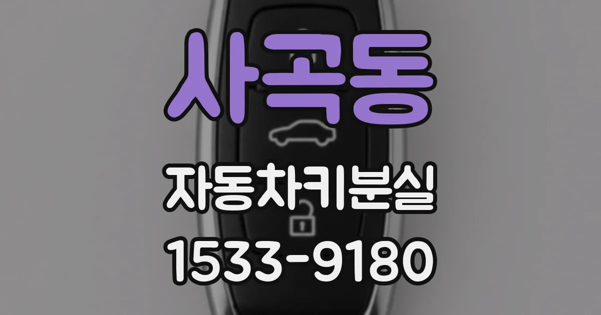 사곡동 자동차키분실