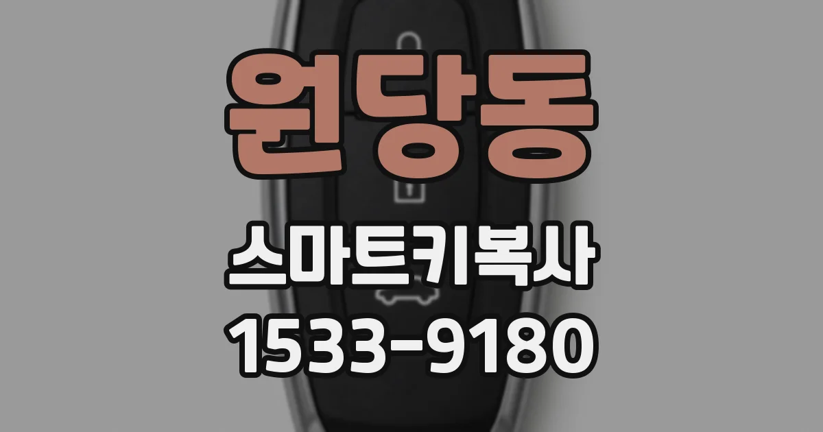 원당동 스마트키복사