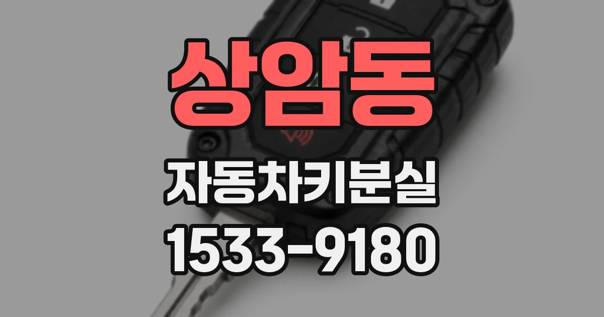 상암동 자동차키분실