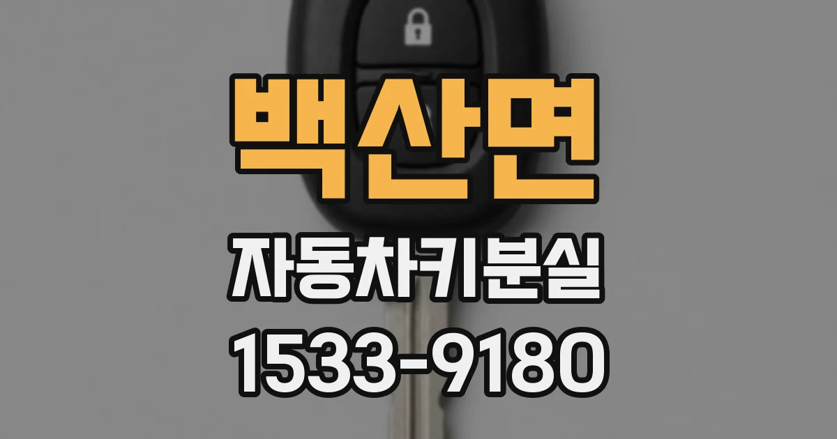 백산면 자동차키분실