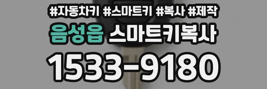 음성읍 스마트키복사