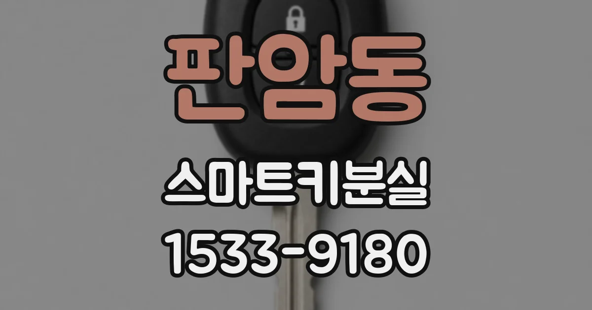 판암동 스마트키분실