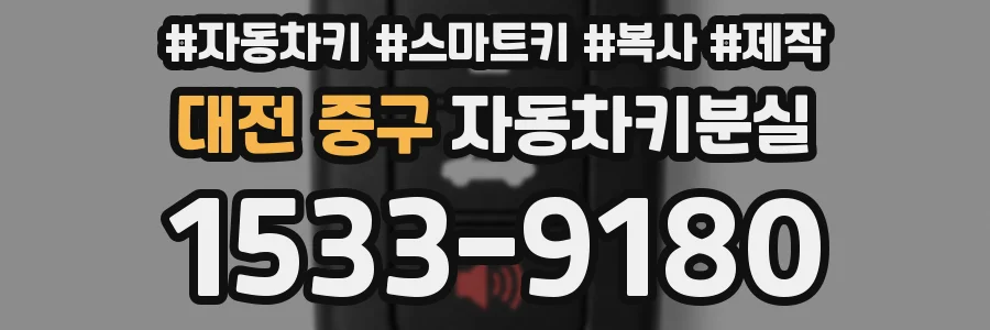 대전 중구 자동차키분실