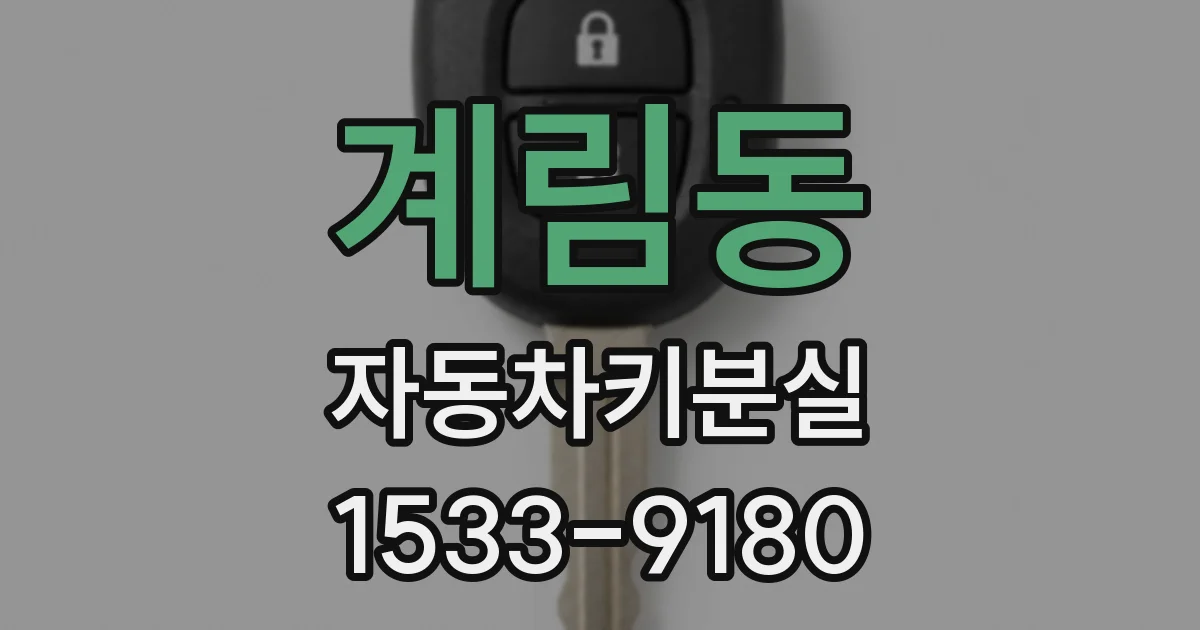 계림동 자동차키분실