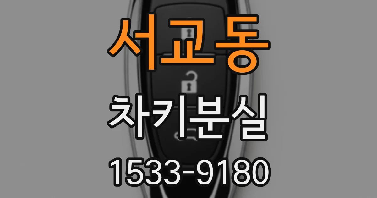 서교동 차키분실