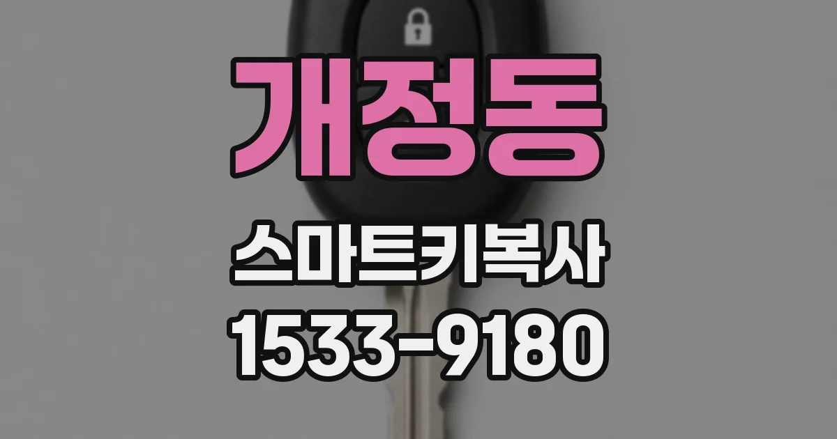 개정동 스마트키복사