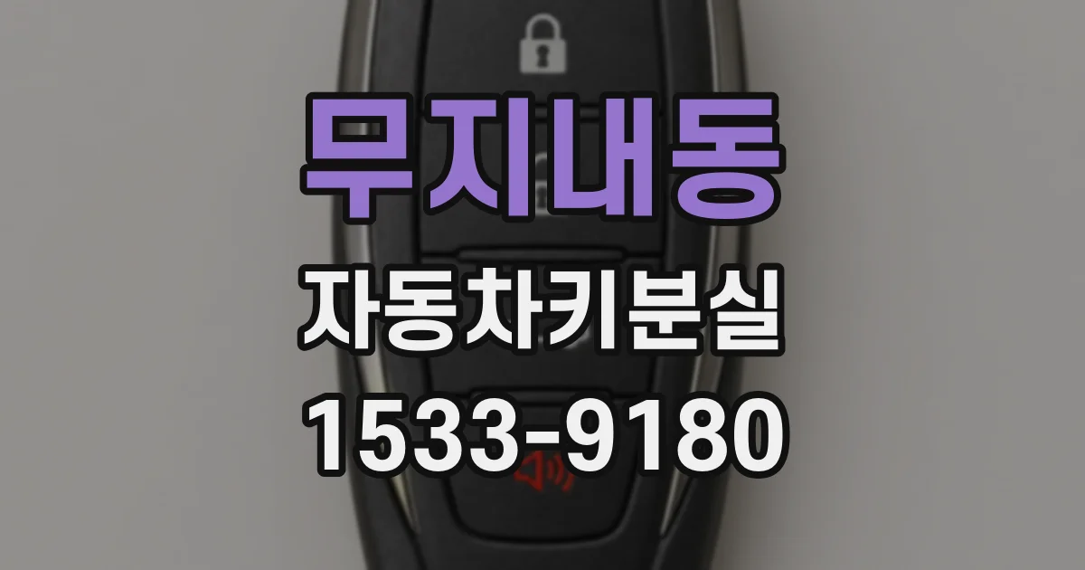 무지내동 자동차키분실