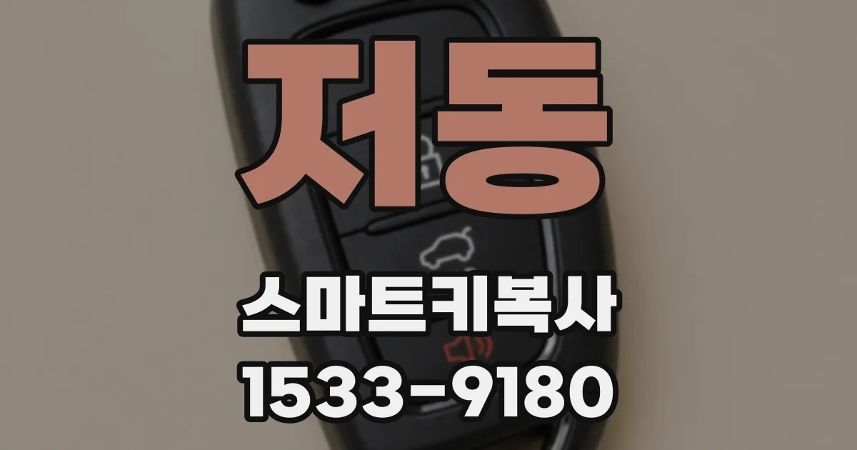 저동 스마트키복사