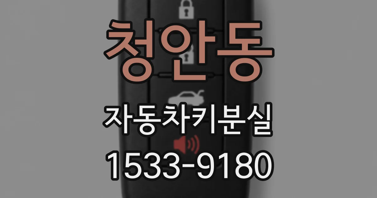 청안동 자동차키분실