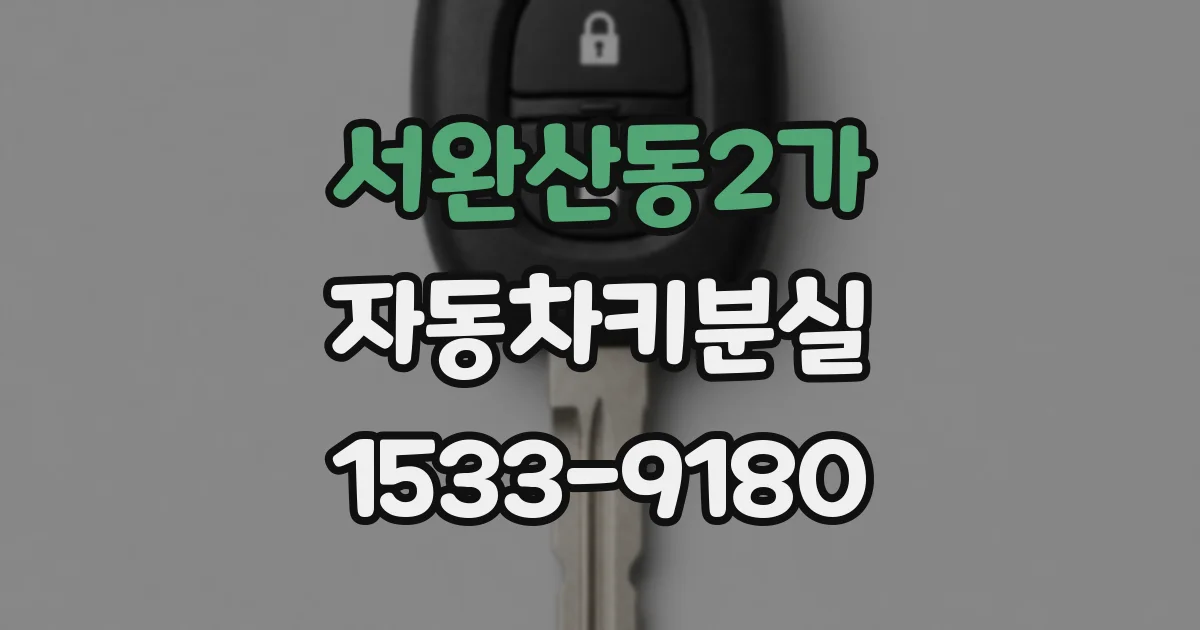 서완산동2가 자동차키분실