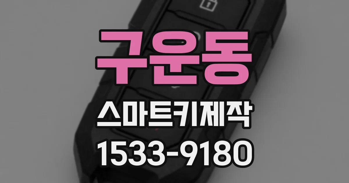 구운동 스마트키제작