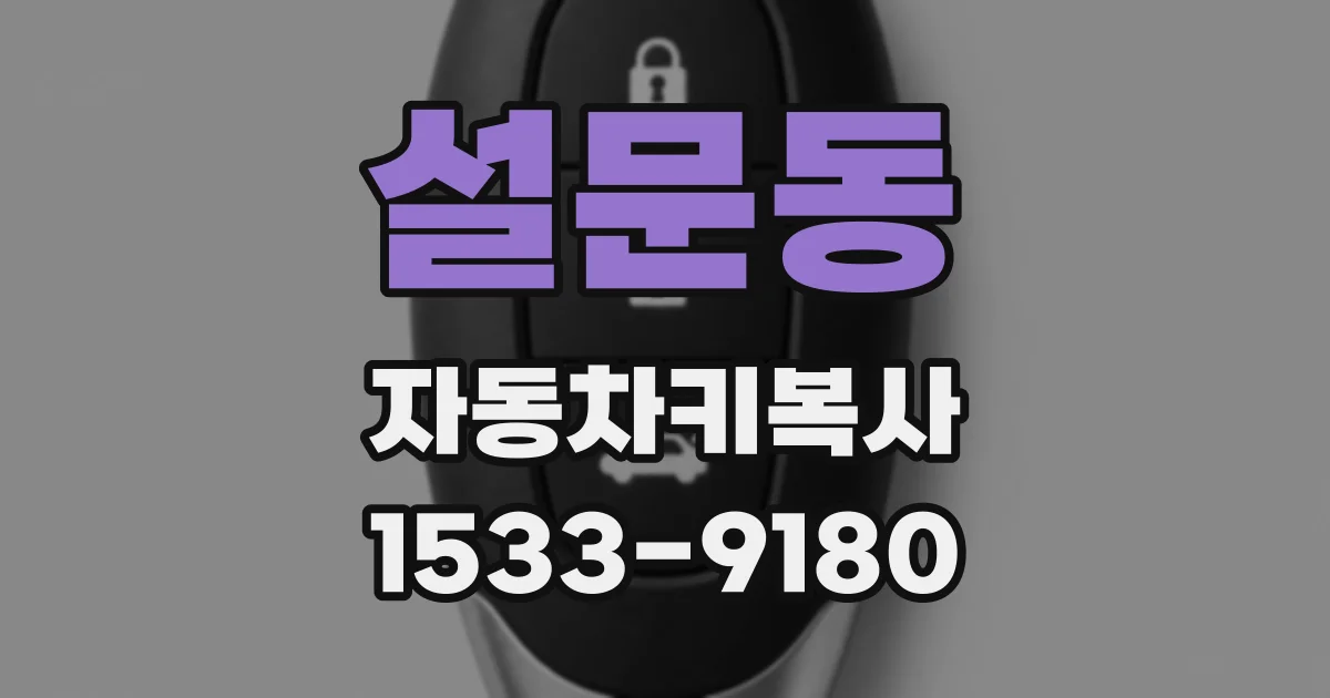 설문동 자동차키복사