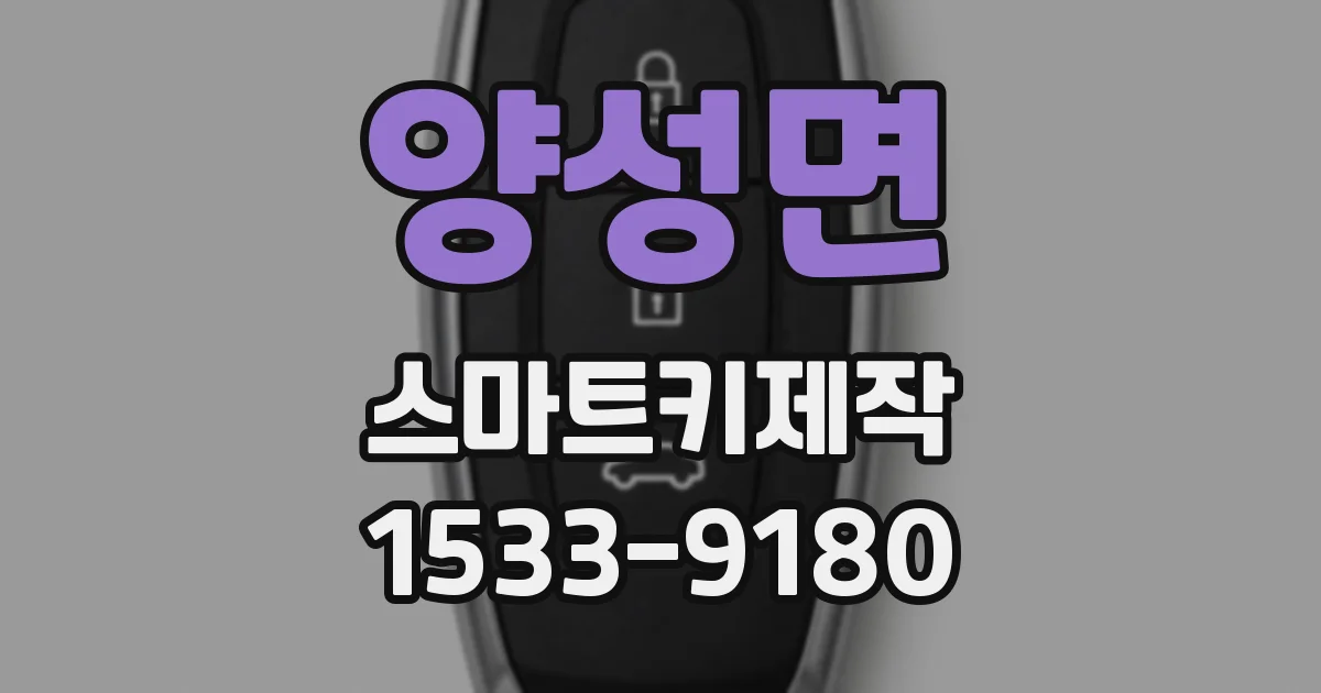 양성면 스마트키제작