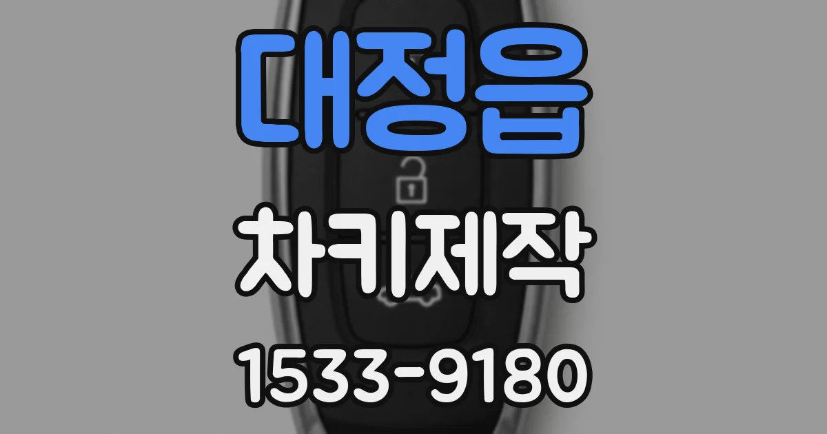대정읍 차키제작