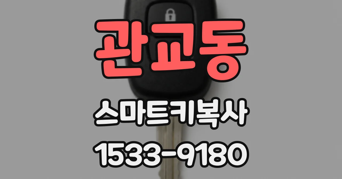 관교동 스마트키복사
