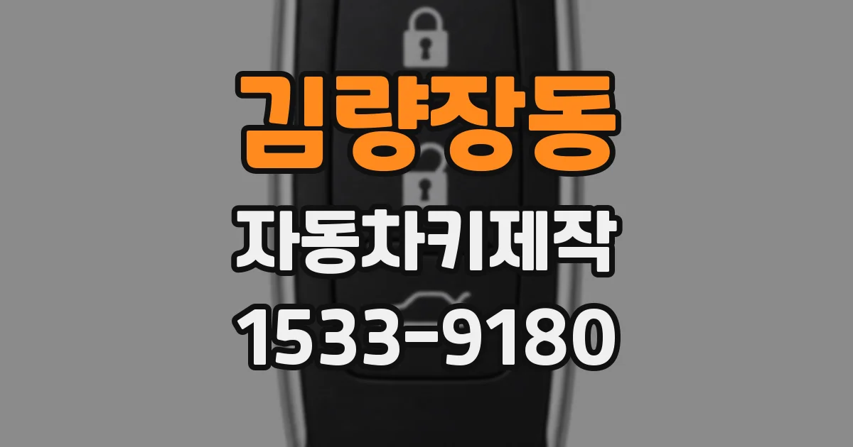 김량장동 자동차키제작