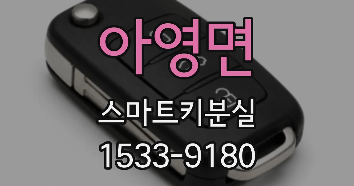 아영면 스마트키분실