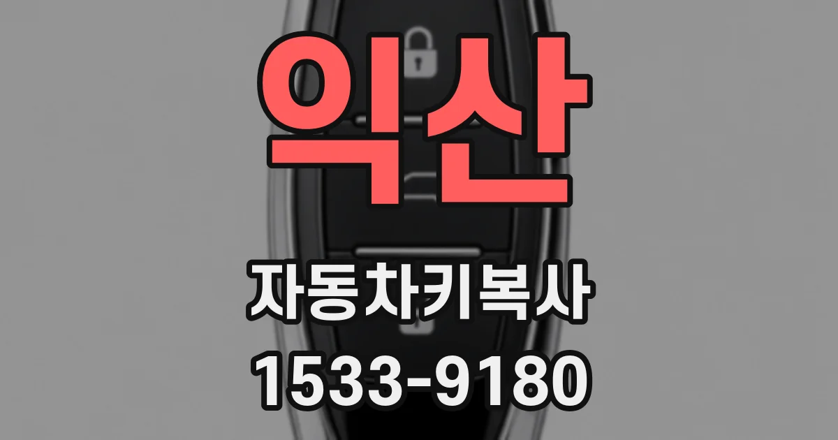 익산 자동차키복사