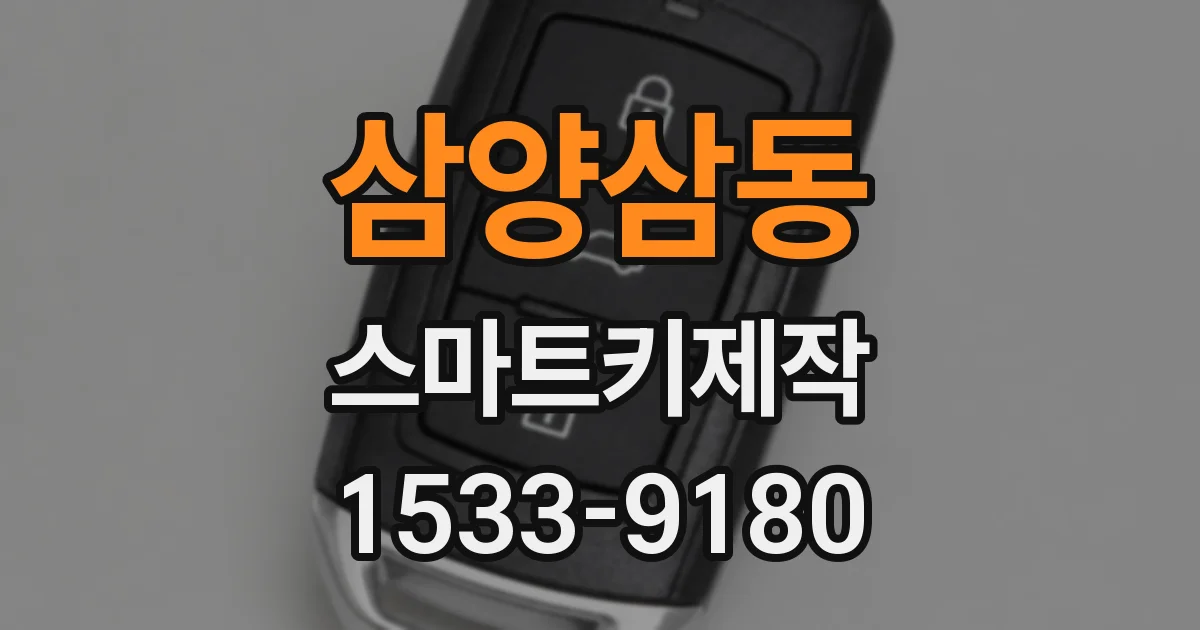 삼양삼동 스마트키제작