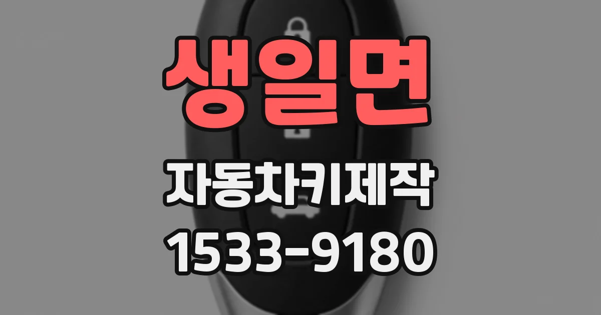 생일면 자동차키제작