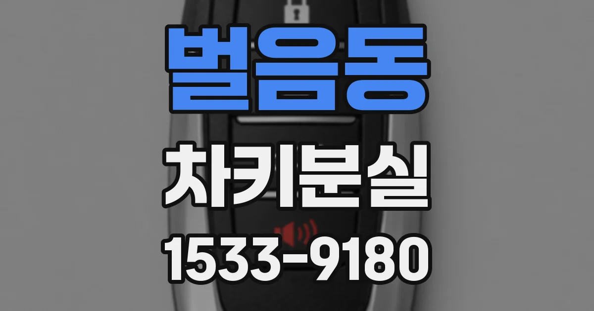 벌음동 차키분실