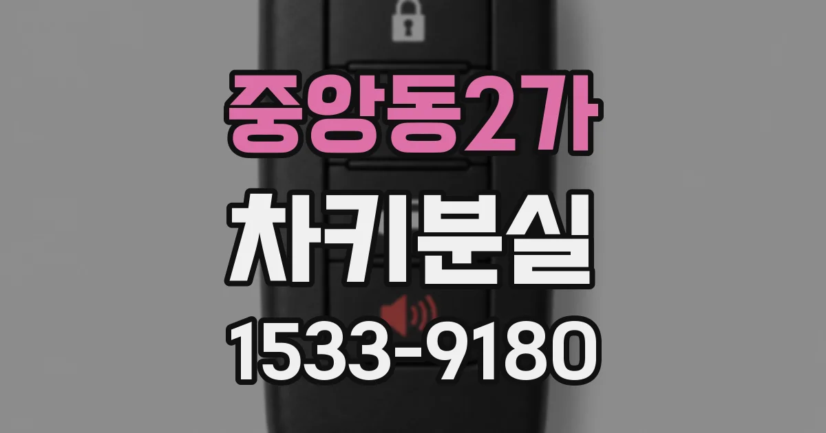 중앙동2가 차키분실