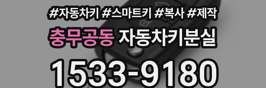 충무공동 자동차키분실