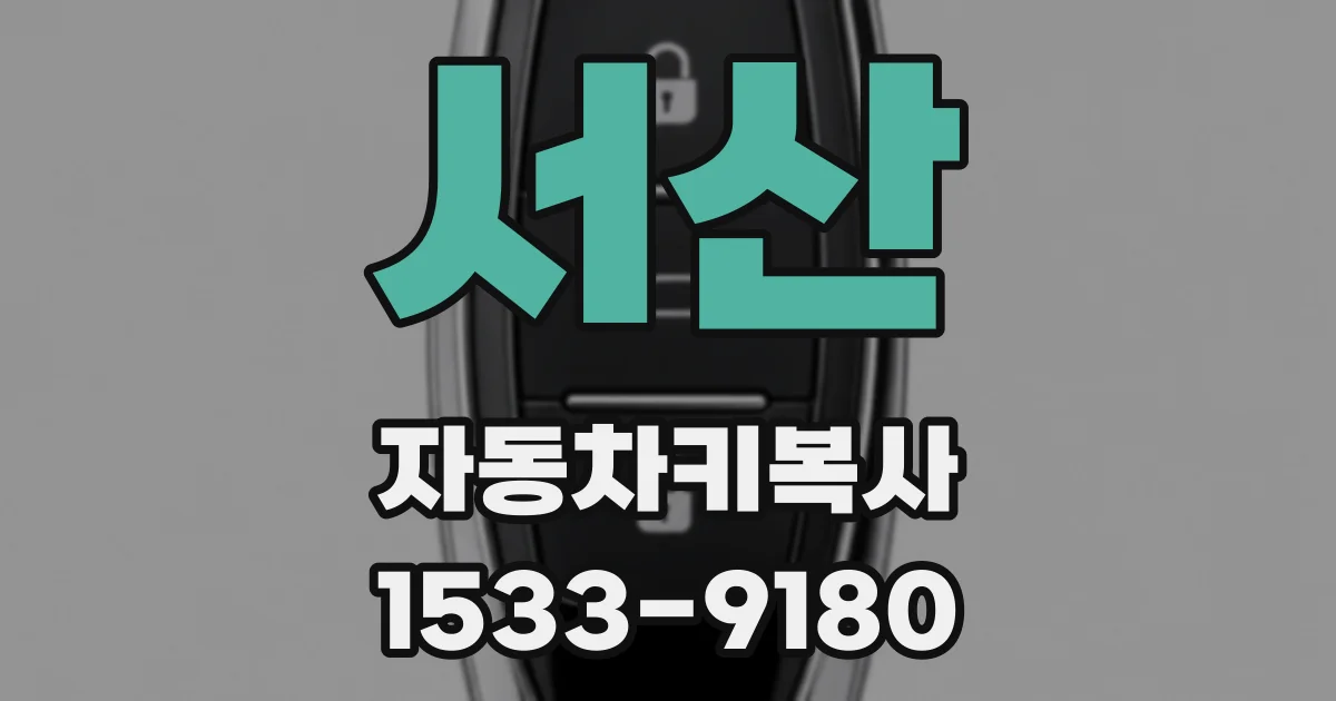 서산 자동차키복사