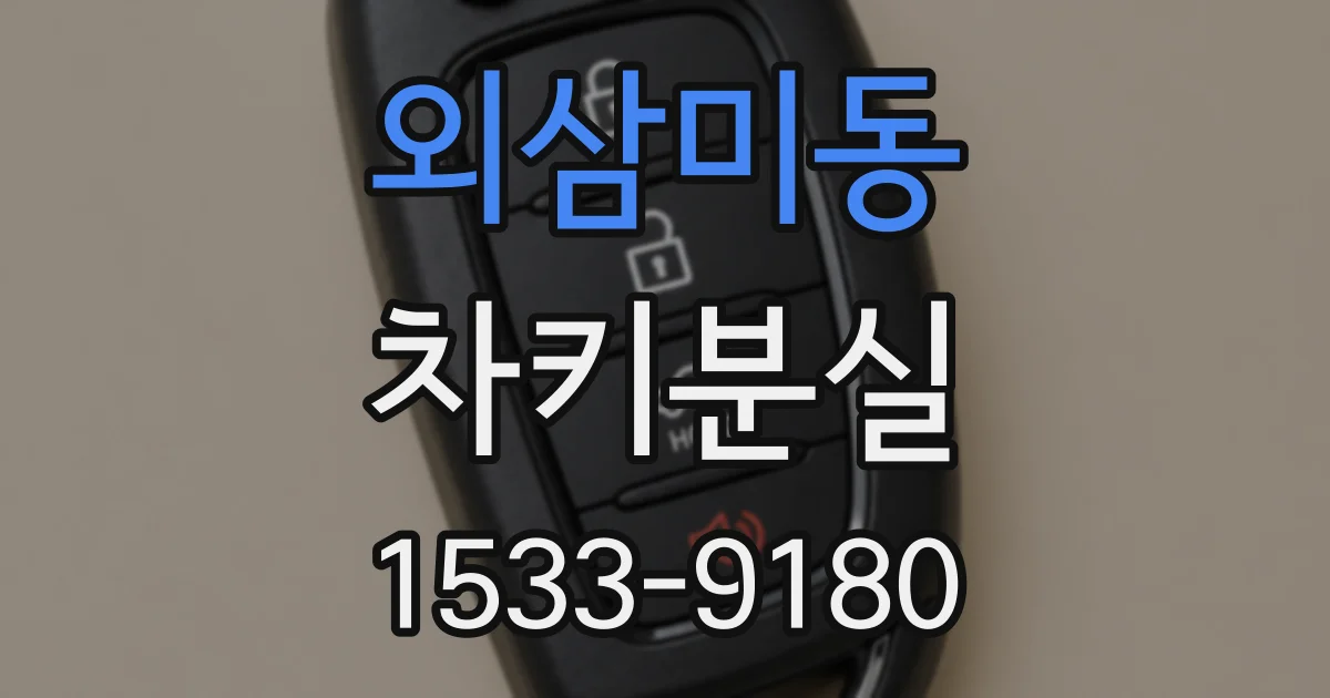 외삼미동 차키분실