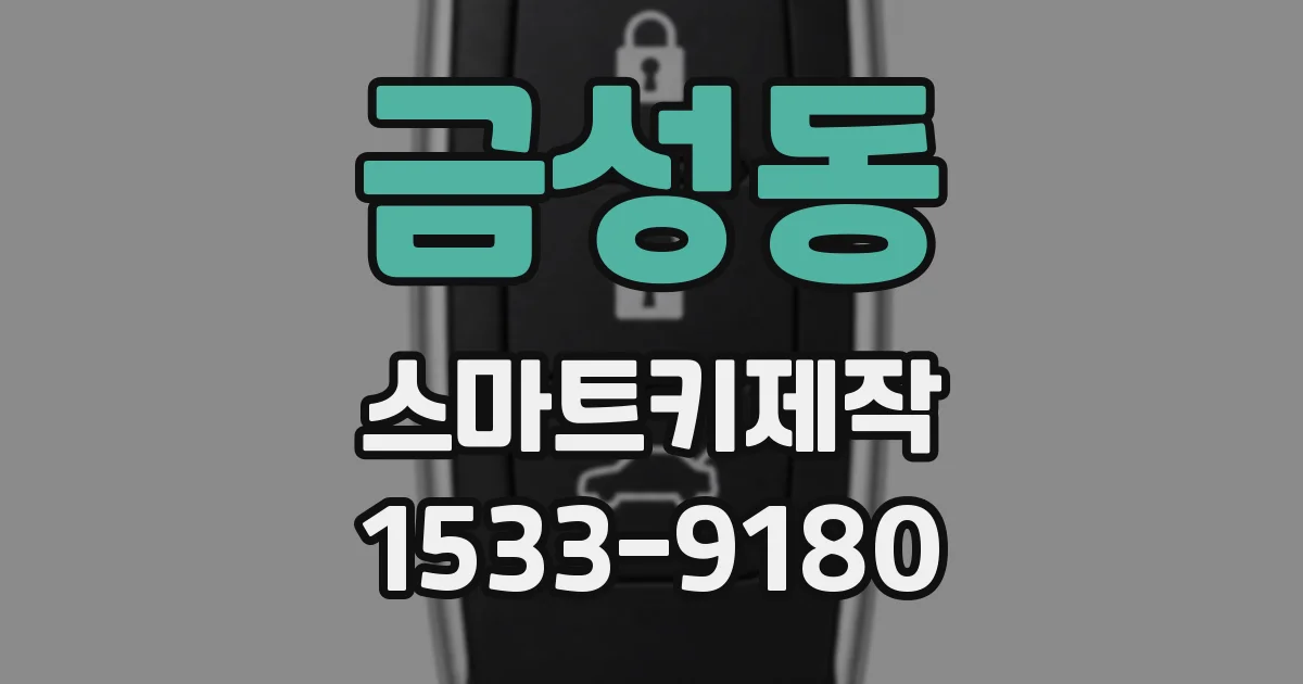 금성동 스마트키제작