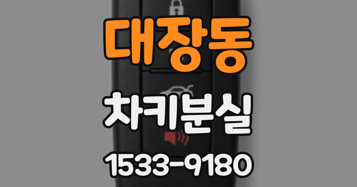 대장동 차키분실