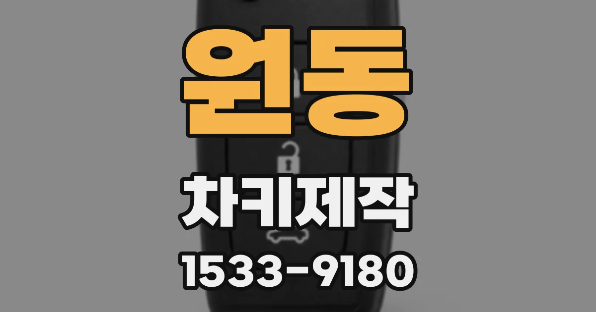 원동 차키제작
