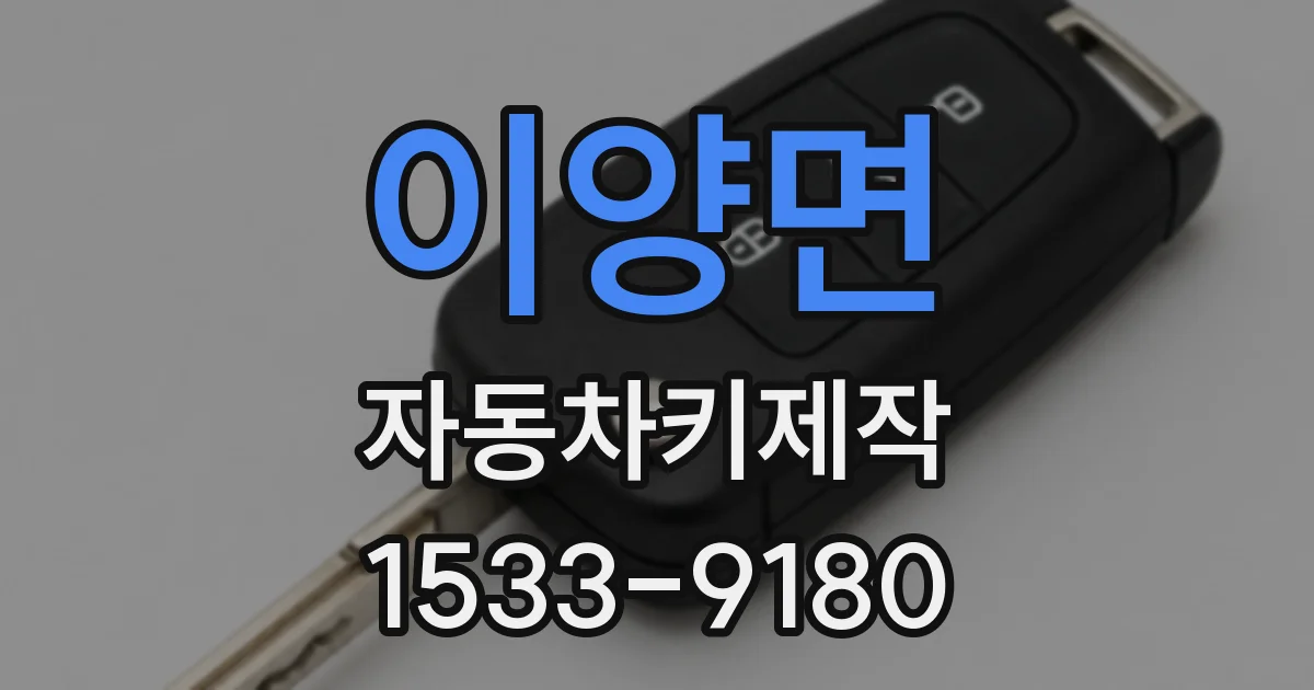 이양면 자동차키제작