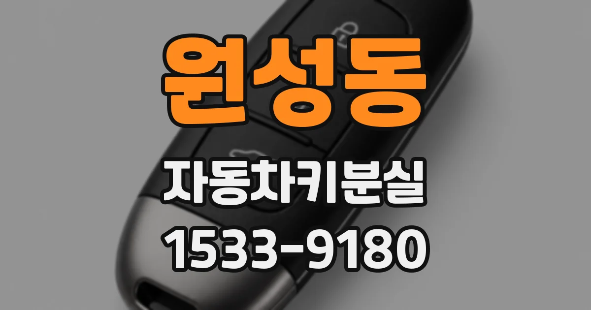원성동 자동차키분실