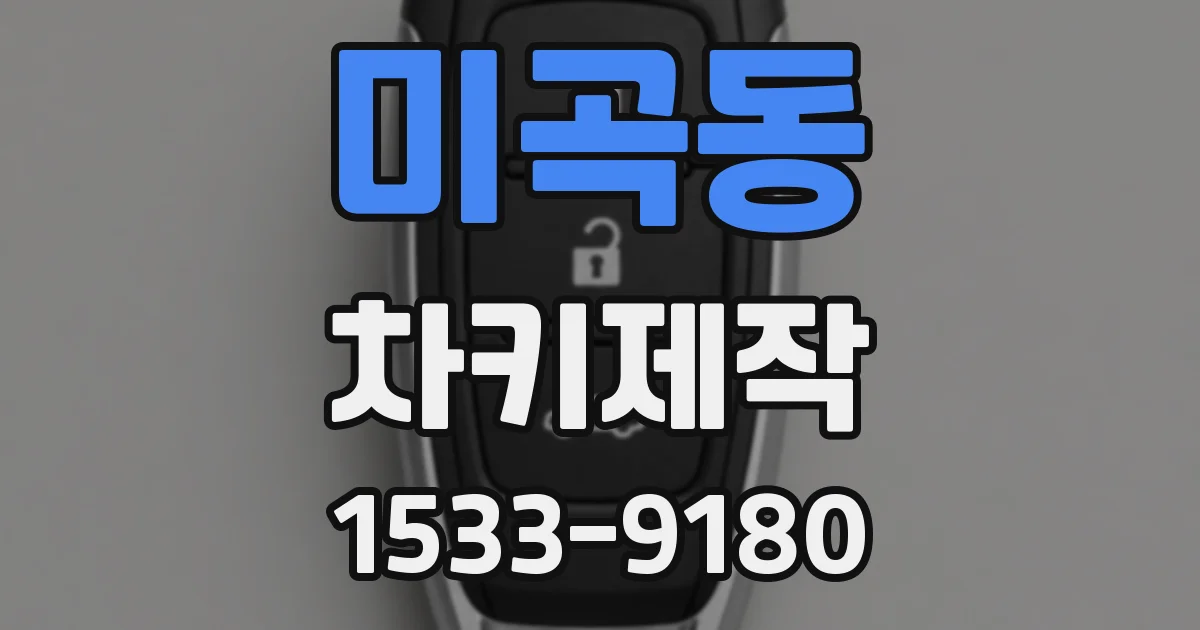 미곡동 차키제작