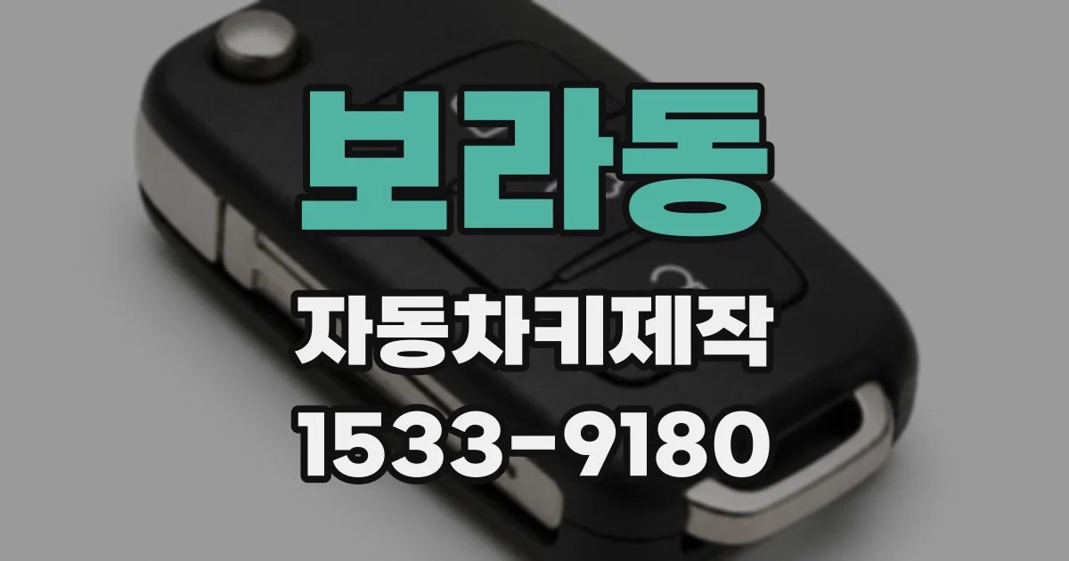 보라동 자동차키제작