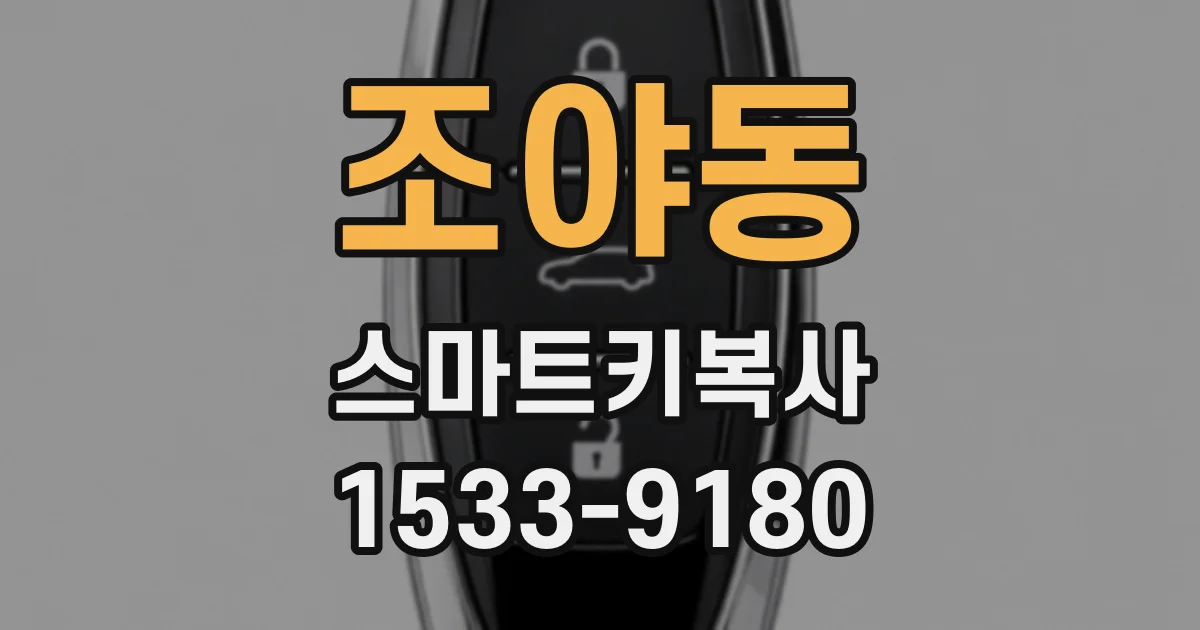 조야동 스마트키복사