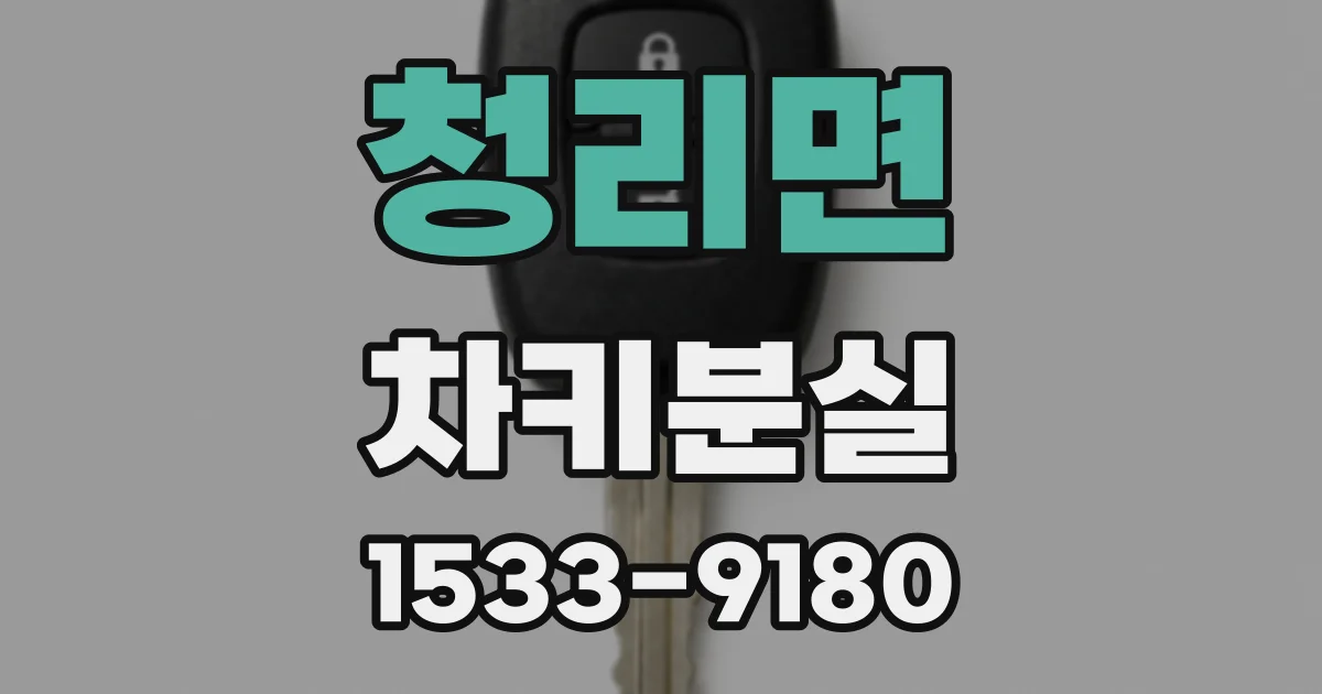 청리면 차키분실